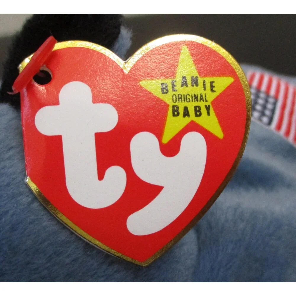 Ty Beanie Baby Lefty The Donkey 1996 4th Generation with 3rd Tush Tag NEW
